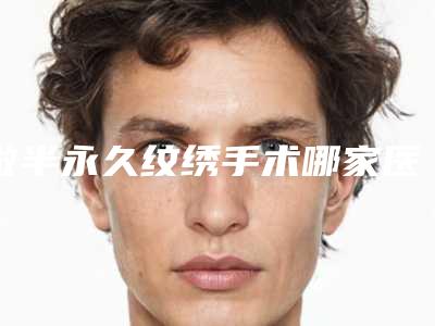 做半永久纹绣手术哪家医院好(纹绣眉毛半永久型需要多少钱)